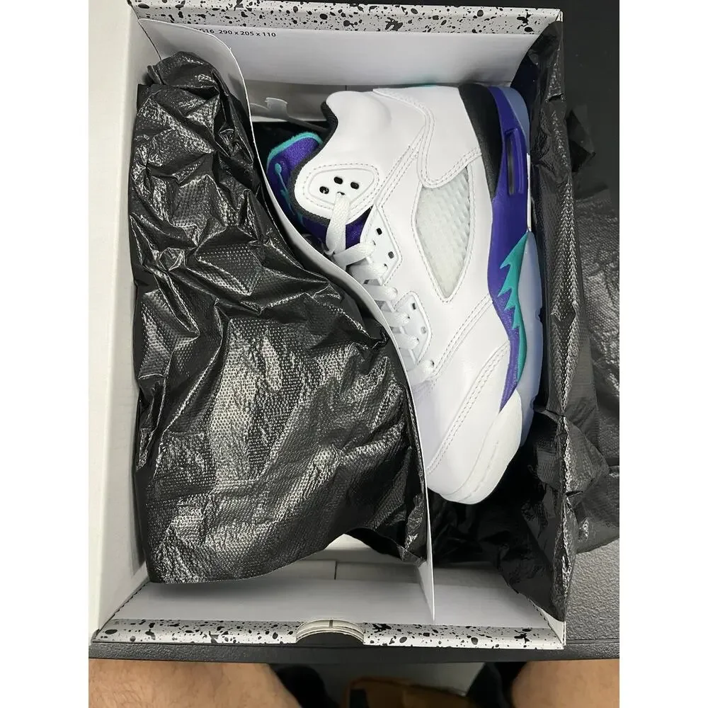 Air Jordan 5 Retro GS Grape 2025 HQ7980 100 Size 4.5 Kids Size 6 Women White